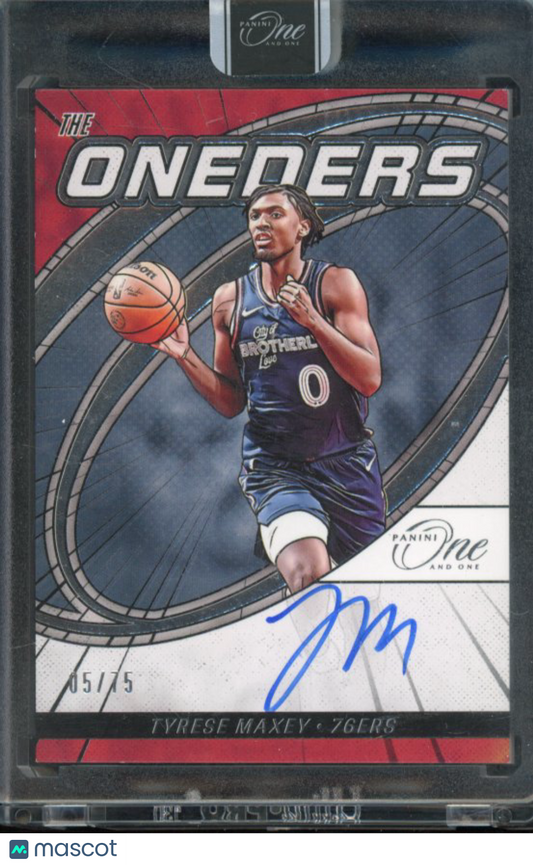 2023-24 Panini One Tyrese Maxey Oneders Auto /75