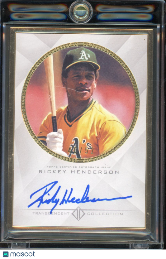 2016 Topps Transcendent Rickey Henderson Auto /52