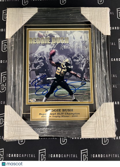 Reggie Bush Signed 8x10 COA Framed