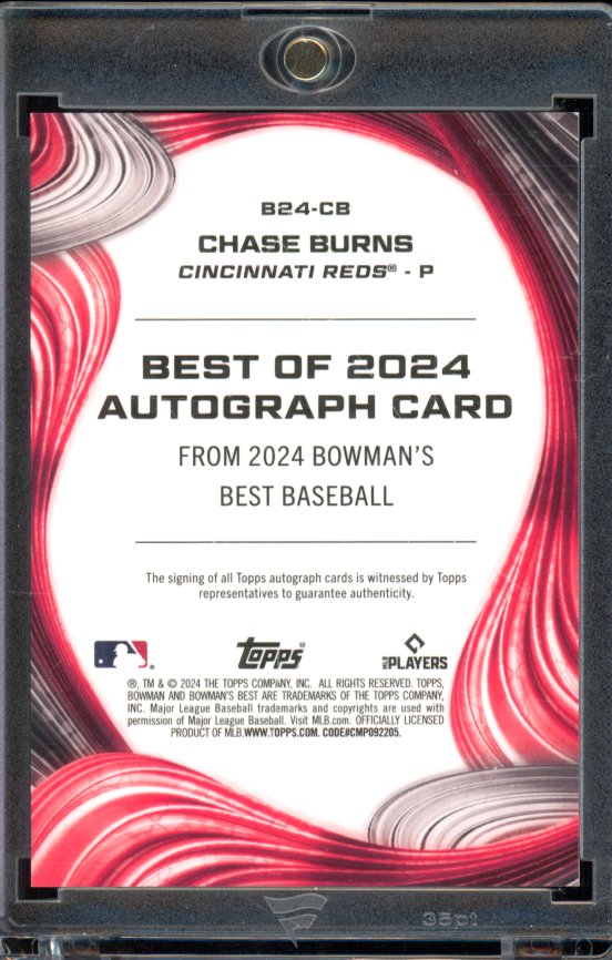 2024 Bowman's Best Chase Burns Green Auto /99