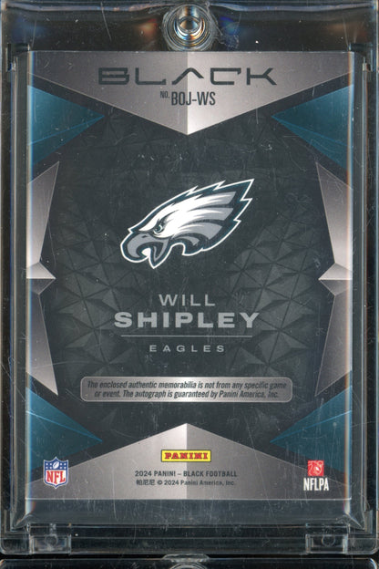2024 Black Will Shipley Blacked Out Nike Swoosh Patch Auto /2 RC