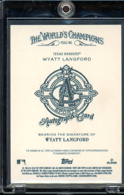 2024 Topps Allen & Ginter Wyatt Langford Rookie Auto