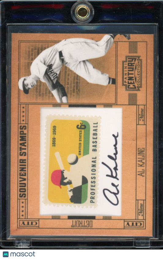 2010 Panini Century Collection Al Kaline Stamp Auto /22