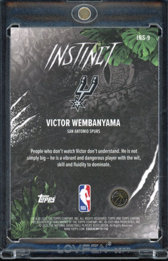 2025-26 Topps Chrome Victor Wembanyama Instinct Gold /50