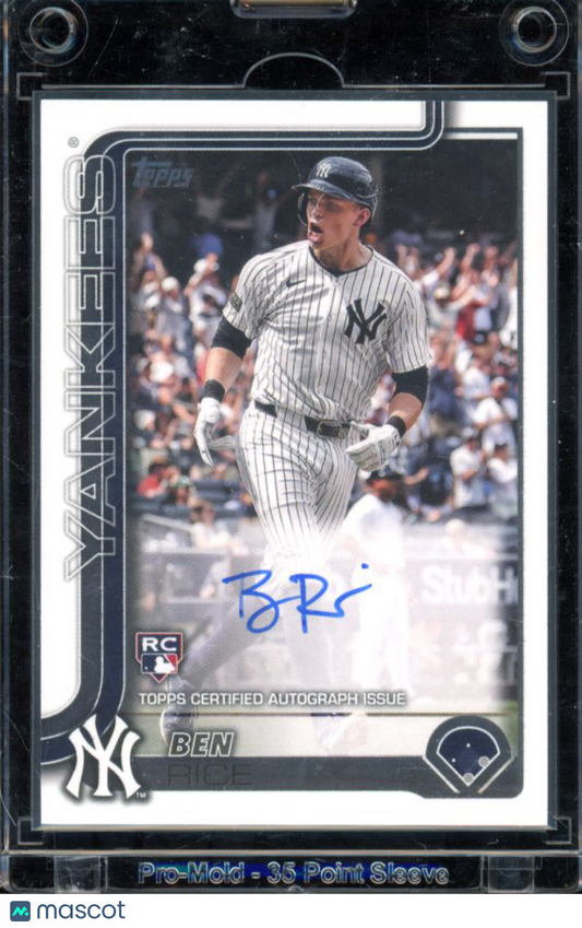 2025 Topps Series One Ben Rice Real One Rookie Auto