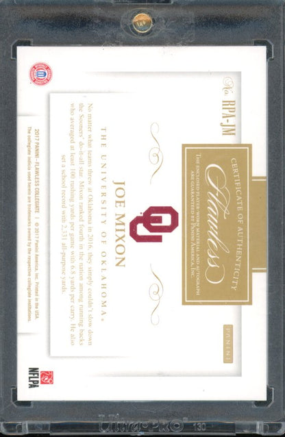 2017 Flawless Joe Mixon Patch Auto /25