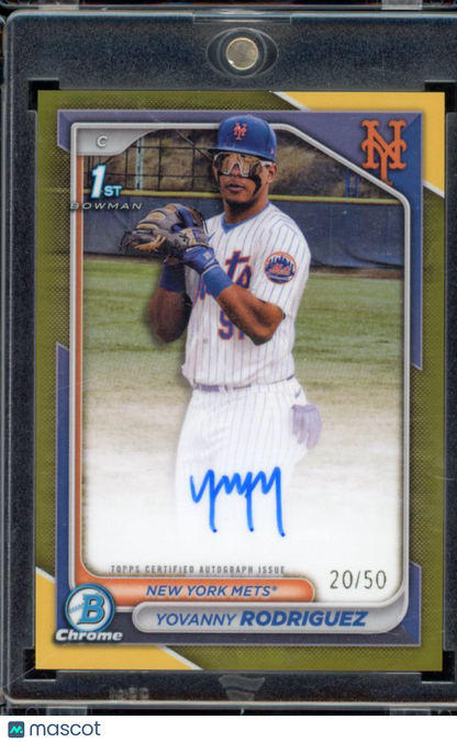 2024 Bowman Chrome Yovanny Rodriguez Gold Auto /50