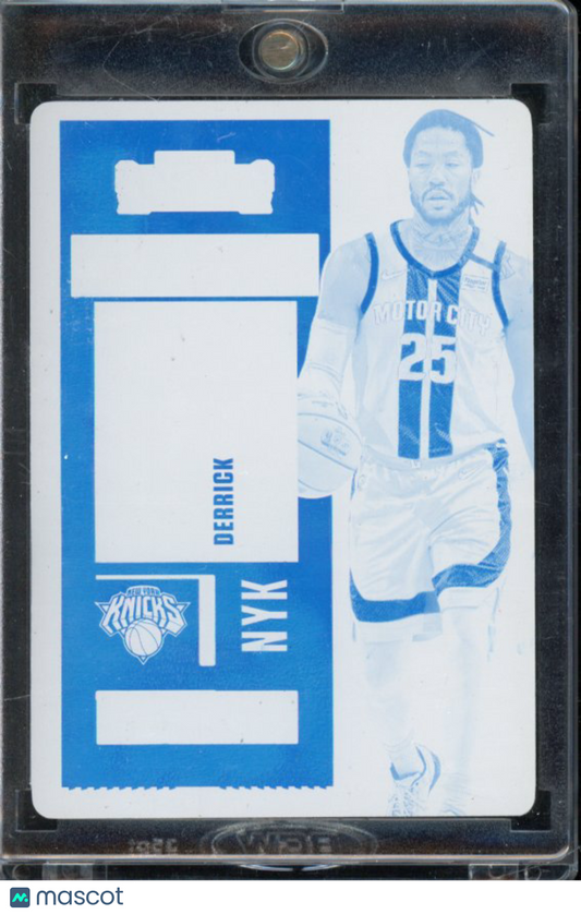 2020-21 Contenders Derrick Rose Printing Plate 1/1