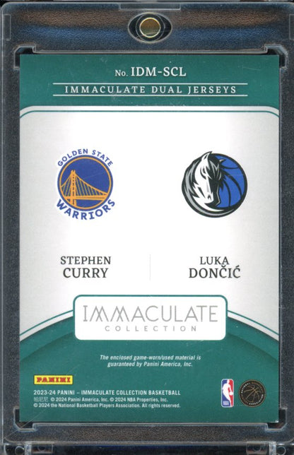 2023-24 Immaculate Stephen Curry Luka Doncic Dual Patch /99