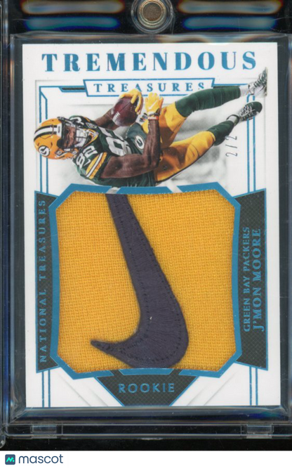 2018 National Treasures J'mon Moore Nike Swoosh Rookie Patch 2/2