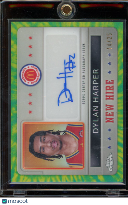 2024 Topps Mcdonalds Dylan Harper Tie Dye /25 Auto