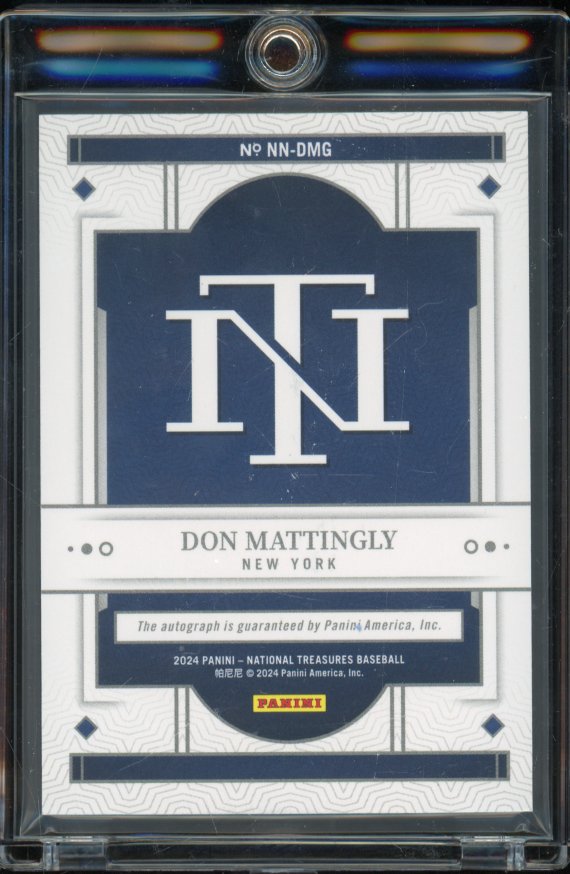2024 National Treasures Don Mattingly Notable Nicknames Auto /49