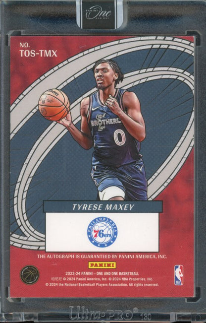 2023-24 Panini One Tyrese Maxey Oneders Auto /75