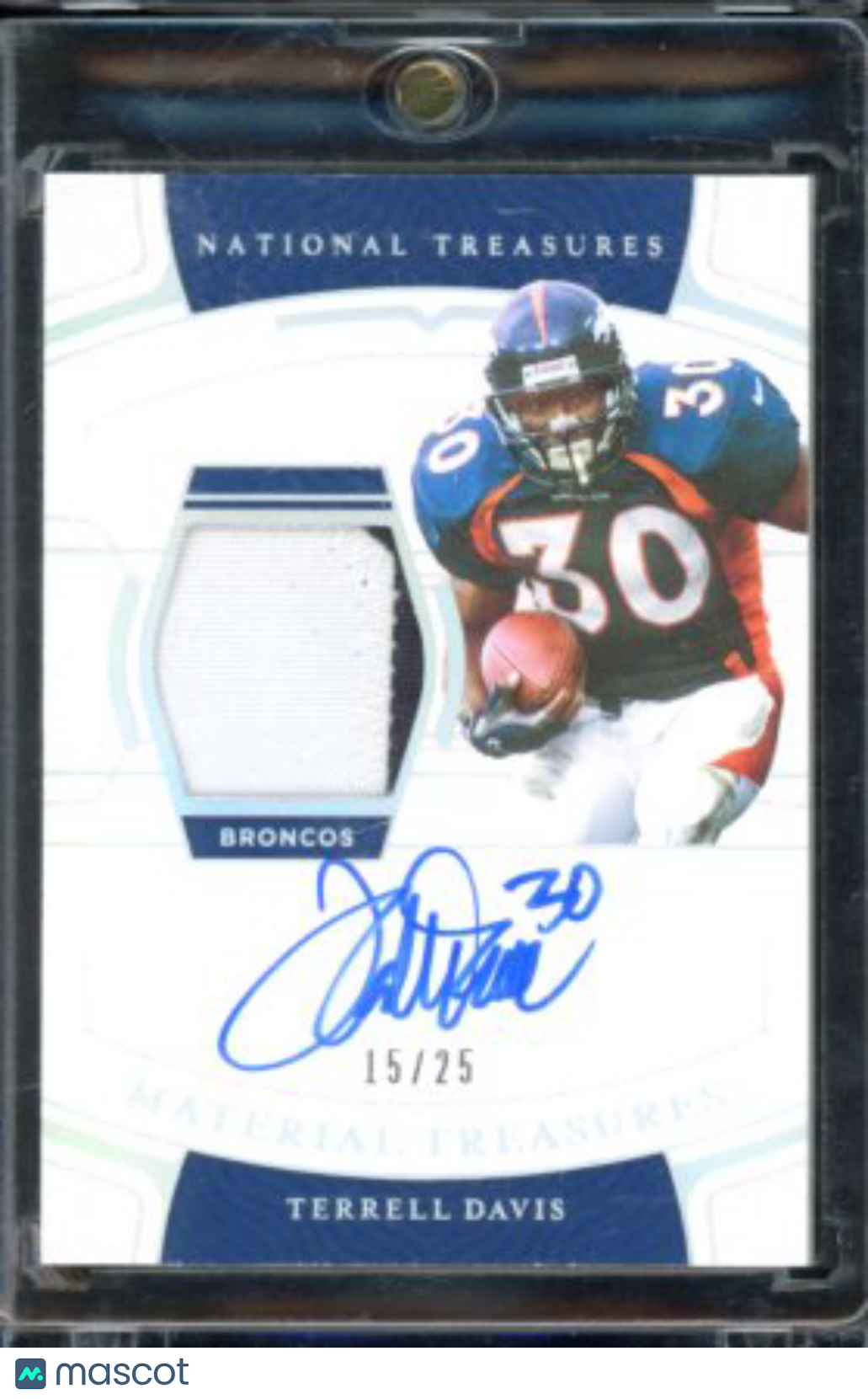 2021 National Treasures Terrell Davis Patch Auto /25