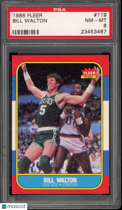 1986-87 Fleer Bill Walton PSA 8