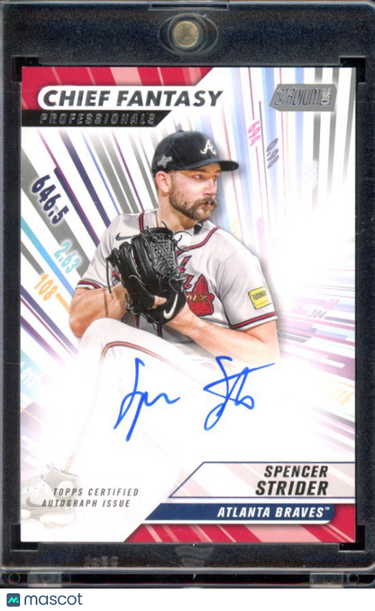 2024 Stadium Club Spencer Strider Chief Fantasy Auto /25