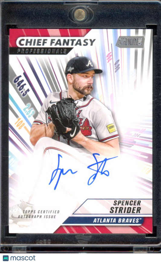 2024 Stadium Club Spencer Strider Chief Fantasy Auto /25