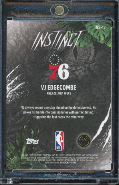 2025-26 Topps Chrome VJ Edgecombe Instinct Gold Rookie /50