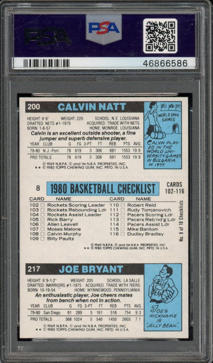 1980 Topps Bryant Abdul-Jabbar Natt PSA 9
