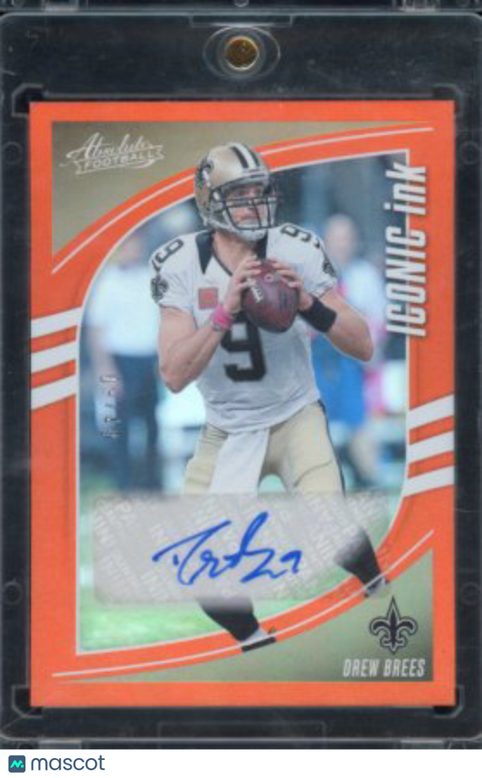 2025 Absolute Drew Brees Orange Ink Auto /40