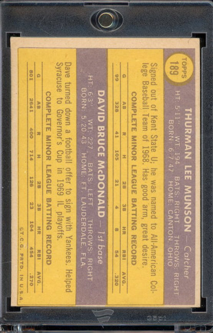 1970 Topps Thurman Munson Rookie Stars