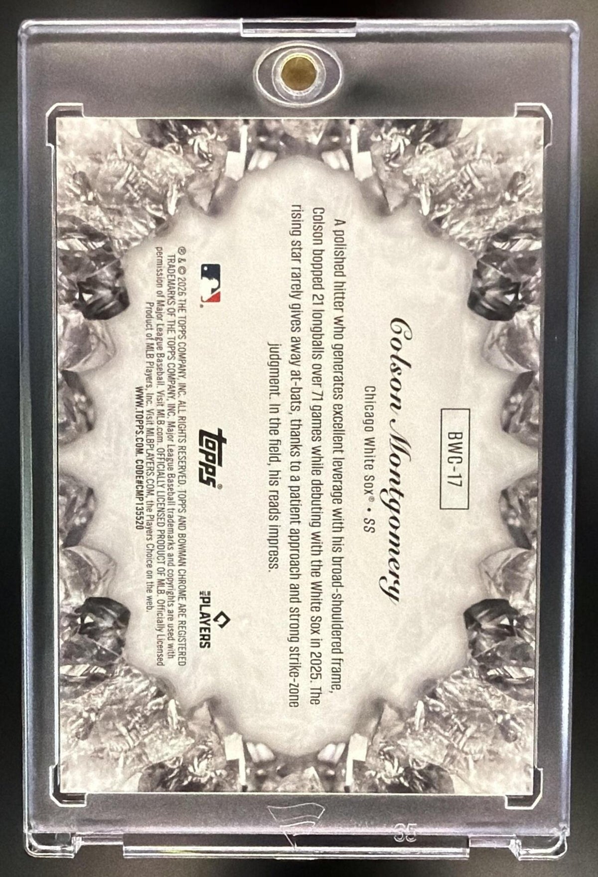 2026 Bowman Colson Montgomery #BWC-17 Crystallized Chrome RC SSP