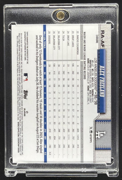 2026 Topps Chrome #RA-AF Alex Freeland Orange Geometric Refractor Auto 21/25 RC