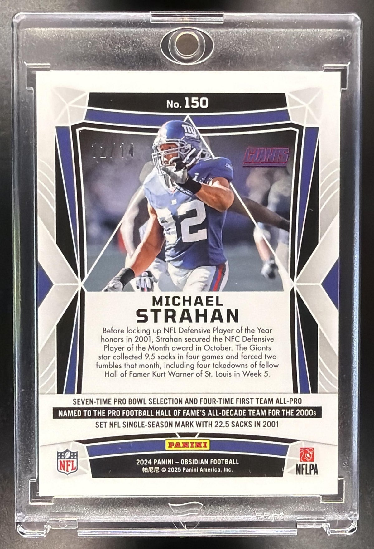 2024 Panini Obsidian Michael Strahan #150 Molten FOTL 1/14