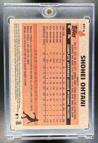 2018 Topps Chrome Shohei Ohtani #83T-6 1983 Refractor RC Angels