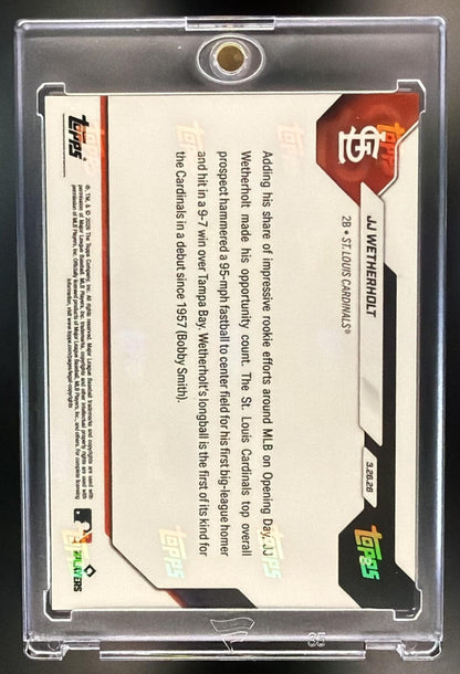 2026 Topps Now JJ Wetherholt #134 Black Foil 9/10 Rookie