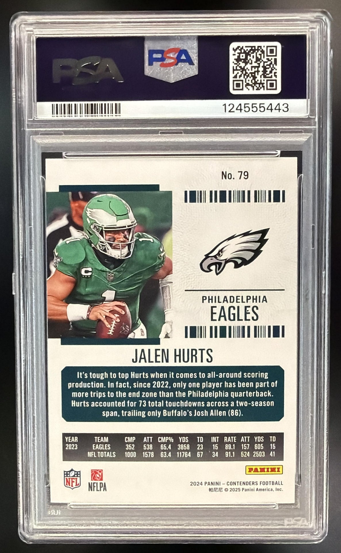 2024 Panini Contenders Jalen Hurts #79 PSA 10