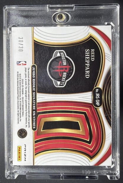 2024 Panini Select Reed Sheppard #JRS-SHP Rookie Pulsar FOTL /30 RC Patch Auto