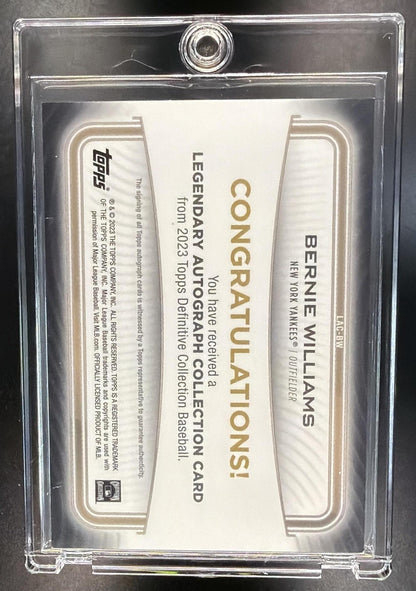 2023 Topps Definitive Bernie Williams #LAC-BW Legendary Auto Collection 22/25
