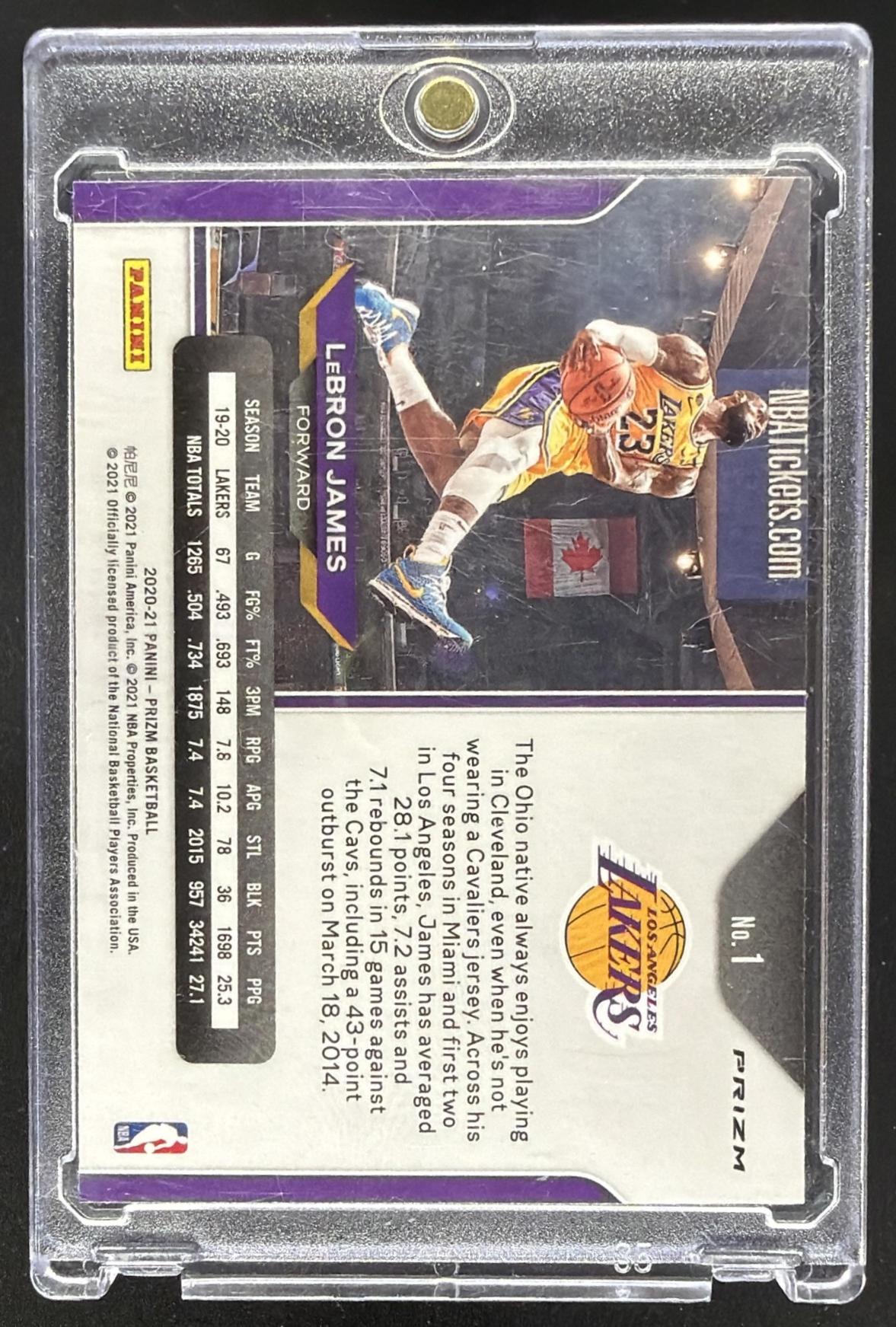 2020-21 Panini Prizm LeBron James #1 Ruby Red Wave Prizm