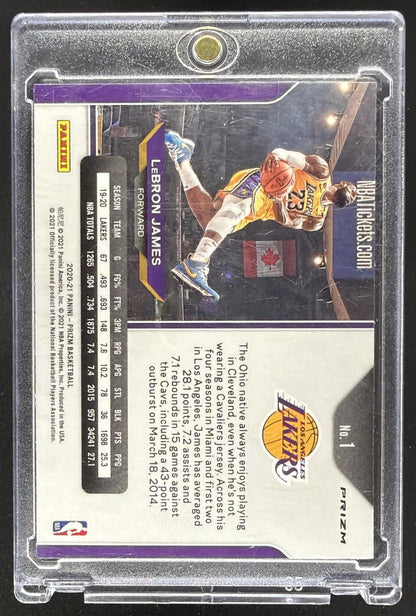 2020-21 Panini Prizm LeBron James #1 Ruby Red Wave Prizm
