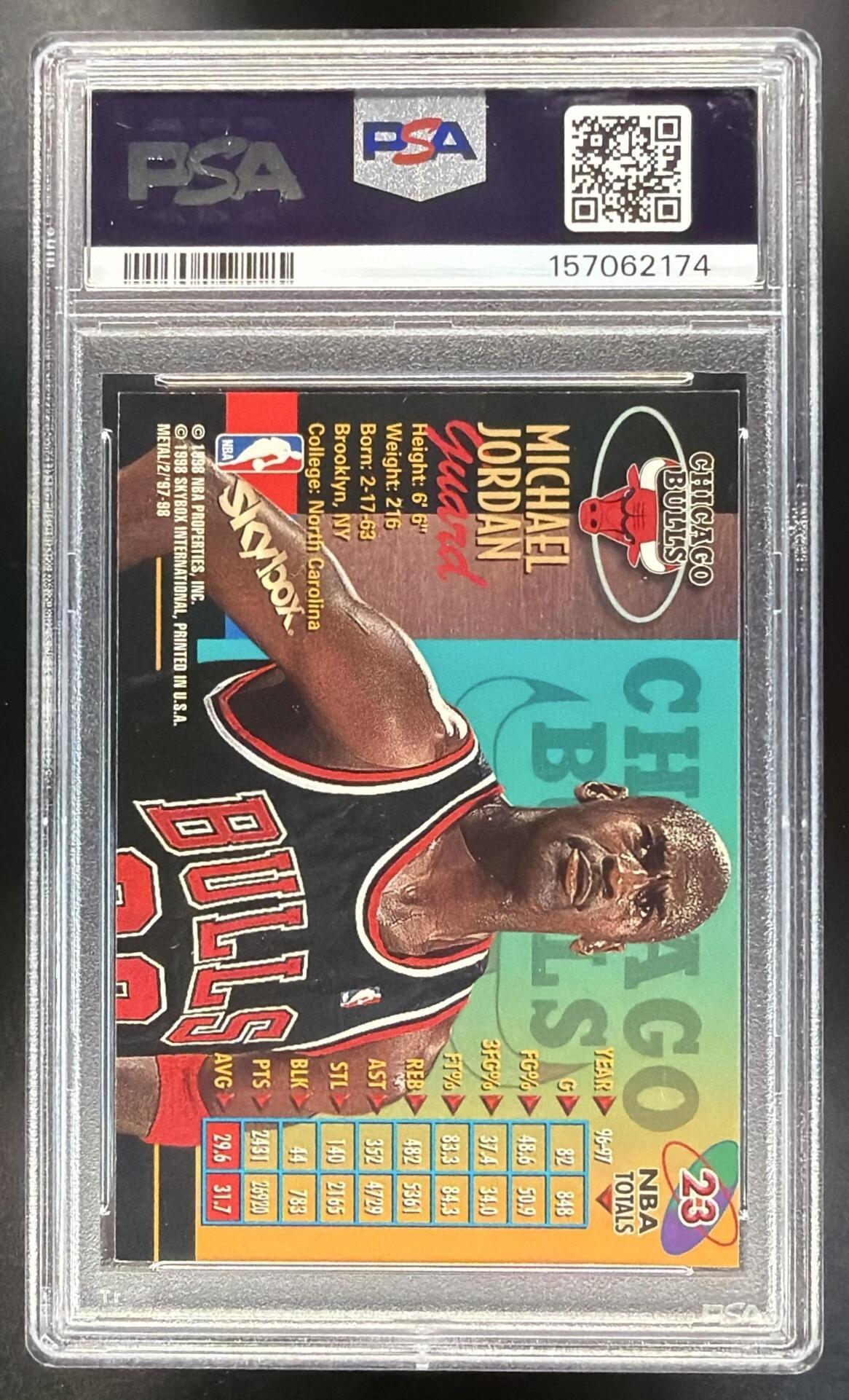 1997-98 Skybox Metal Universe Championship Michael Jordan #23 PSA 6