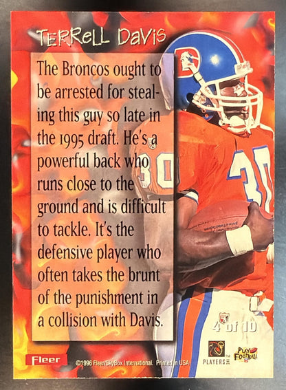 1996 Fleer Metal Terrell Davis 4 of 10 Molten Metal