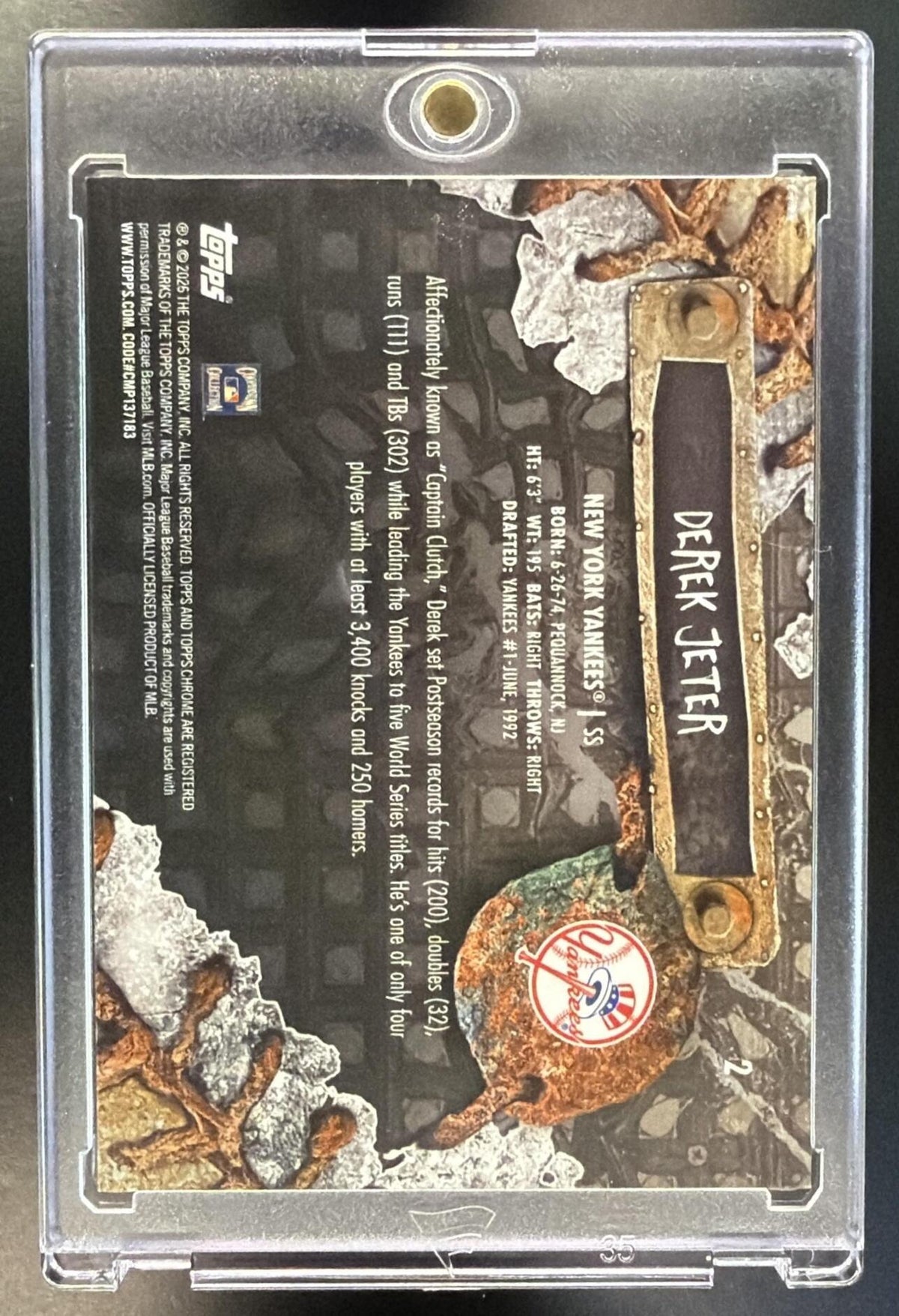 2026 Topps Chrome x Cactus Jack Derek Jeter #2 Gold Refractor /50