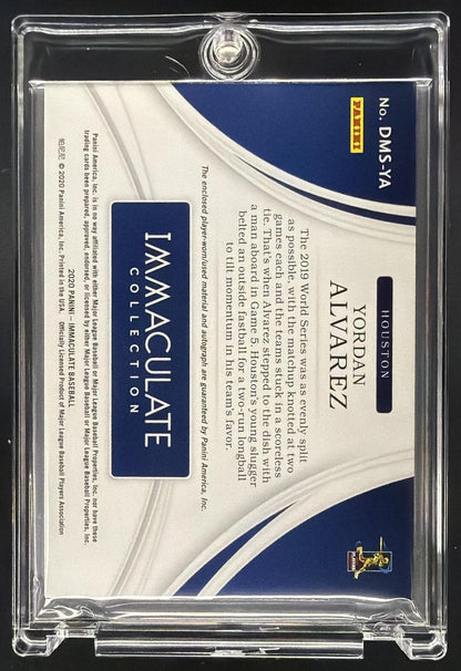 2020 Panini Immaculate Collection Yordan Alvarez #DMS-YA Rookie Dual /15 Auto