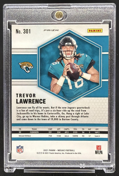 2021 Panini Mosaic Trevor Lawrence #301 Honeycomb Prizm RC