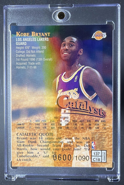 1997-98 Topps Finest Kobe Bryant #137 Silver /1090 Coating