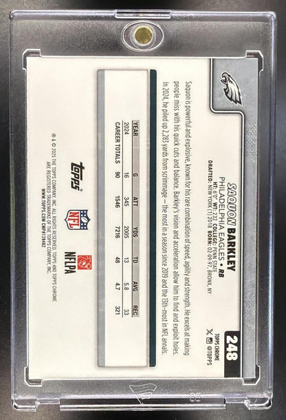 2025 Topps Chrome Saquon Barkley #248 Lightboard Logo Variation