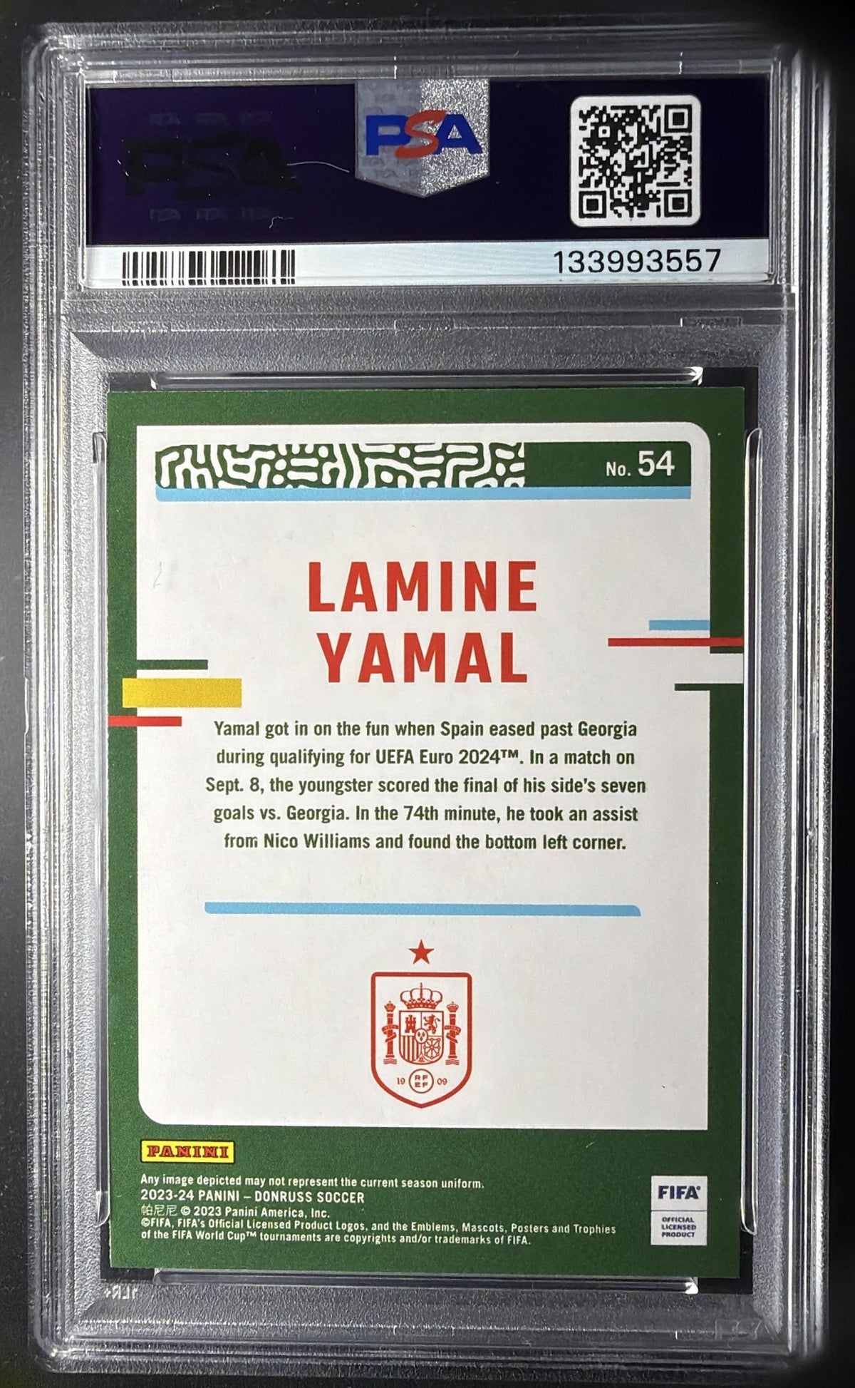 2023-24 Panini Donruss Lamine Yamal #54 Silver RC PSA 9