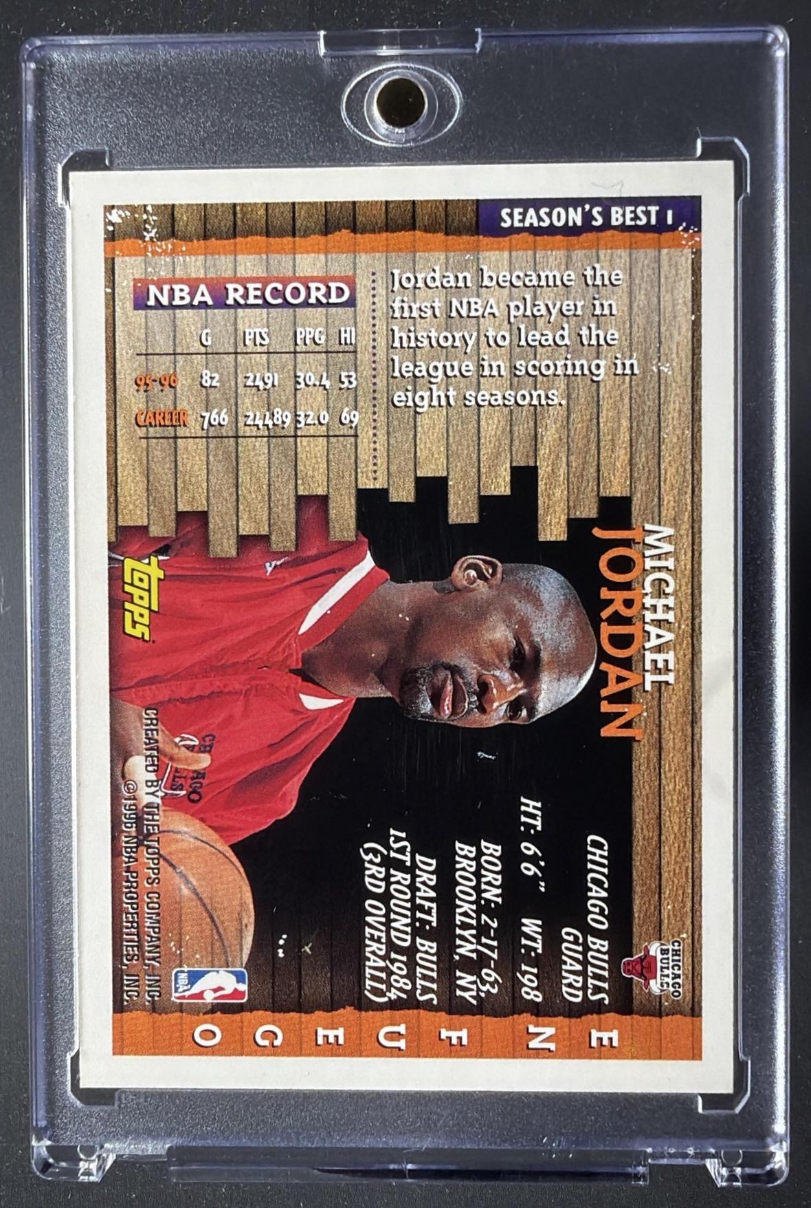 1996-97 Topps Michael Jordan #1 En Fuego SP Insert