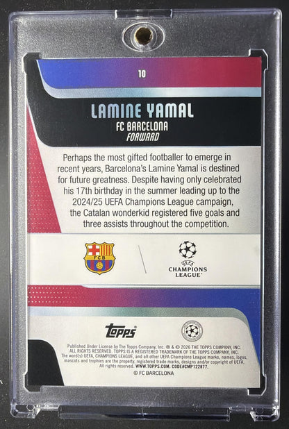 2025-26 Topps UEFA Club Lamine Yamal SSP Image Variation