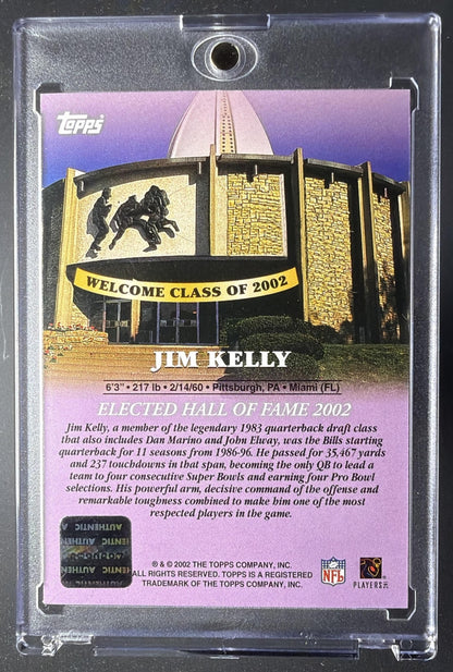 2002 Topps Jim Kelly #NNO Hall of Fame Class Auto