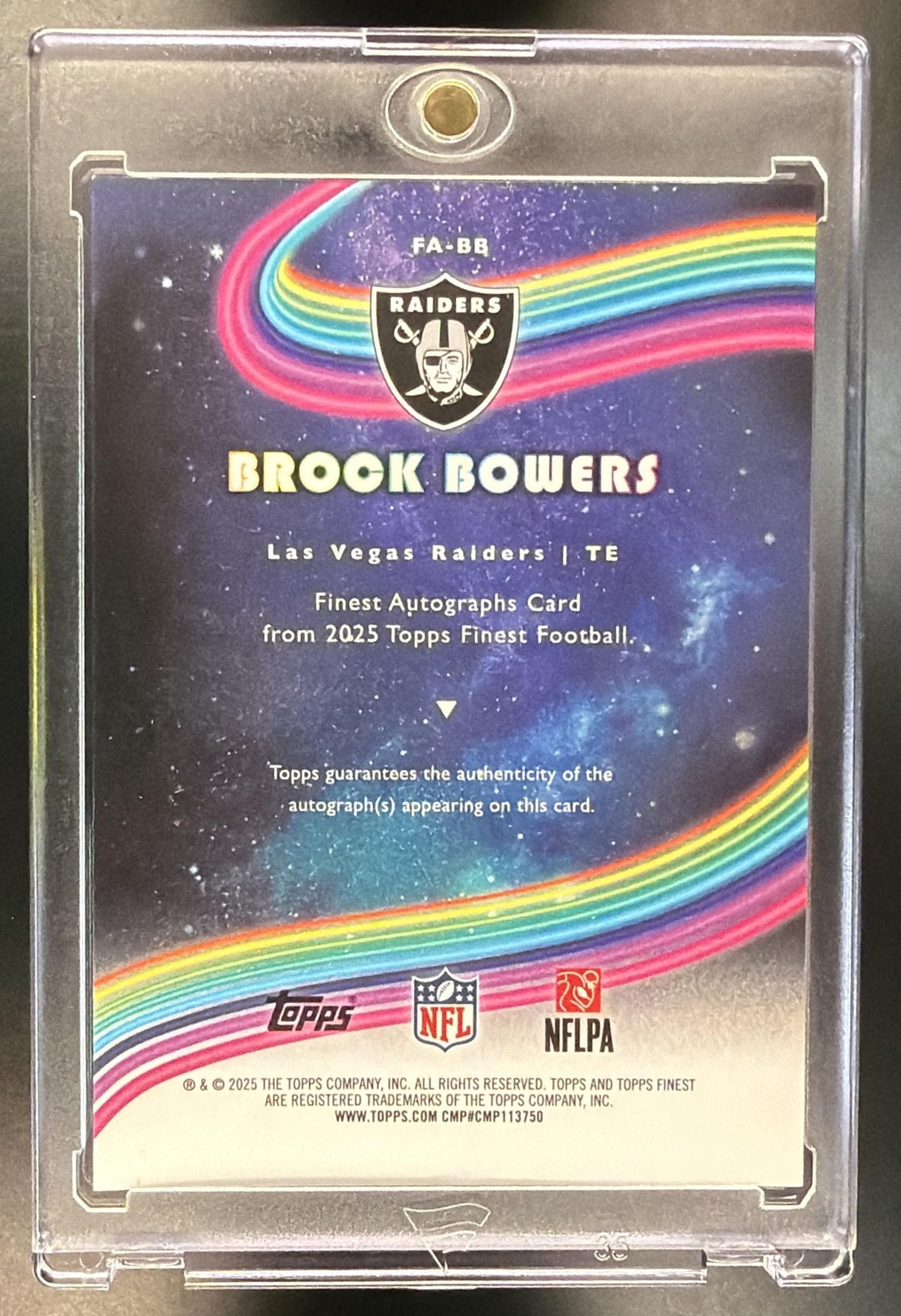 2025 Topps Finest Brock Bowers #FA-BB Auto