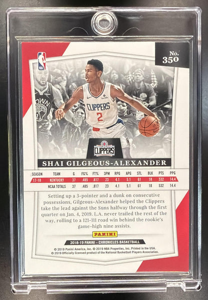 2018-19 Panini Chronicles Shai Gilgeous-Alexander #350 RC Majestic /249