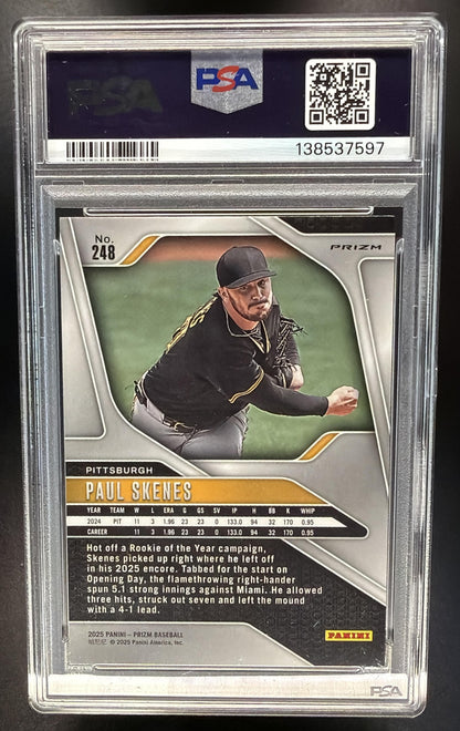 2025 Panini Prizm Paul Skenes #248 Prizm Snakeskin PSA 10