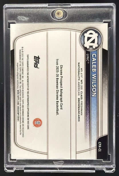 2025 Bowman Caleb Wilson #CPA-CL Chrome Auto Gold Shimmer /50 1st